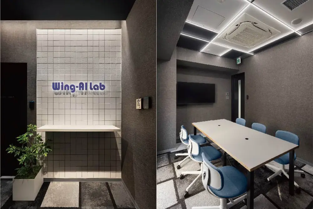 The Akihabara Office entrance has a chic, urban feel, while still conveying a connection to Shiho and design.