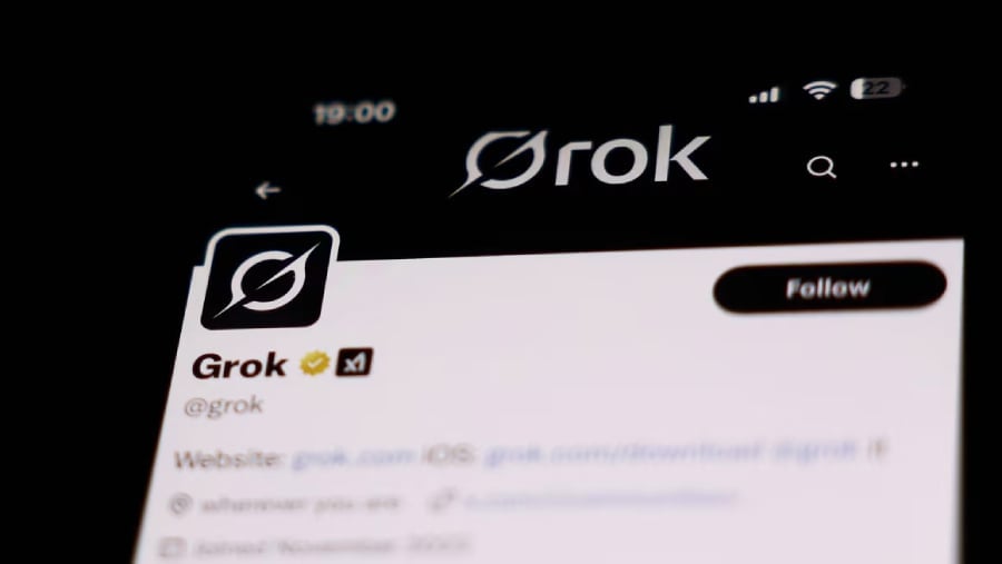 Grok AI on smartphone.
